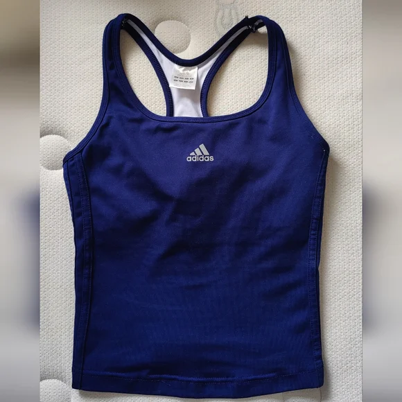Adidas Navy Racerback Tank - Picture 1 of 2